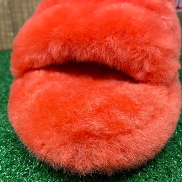 NEW UGG 1095119  Fluff Slide Slipper Red Currant Women's - Picture 8 of 9